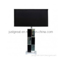 2012 Square Mirror Indoor Table Lamp with Cotton Shade for House (JG-TL077)